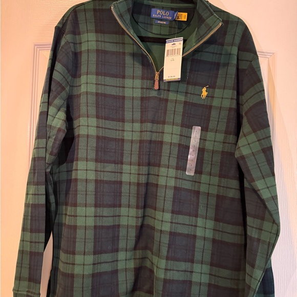 NWT Polo Ralph Lauren Blackwatch Plaid Men’s Estate-Rib Cotton Pullover - Picture 9 of 10
